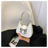 Trendy Single Shoulder Handbag Simple Earphone Bag Korean 2024 New Butterfly Bow Chain Crossbody Bag Women Black