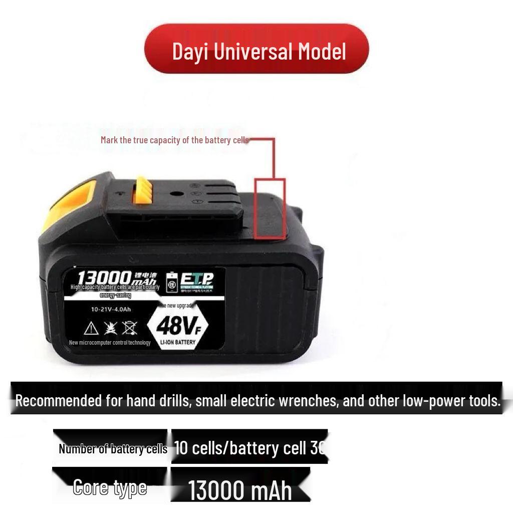 Large A3 48V-88V Electric Wrench and Angle Grinder with Universal Lithium Battery.