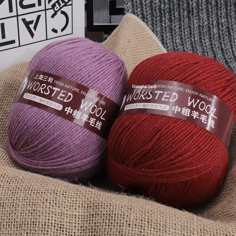 Sanli Wool Yarn 290: Medium Thick Knit Sweater, Scarf, and DIY Seat Cushion