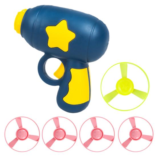 Leuchtende Flugscheiben-Werfer Spielzeug Outdoor Garten Hinterhof Rasen Park Kleinkinder Jungen Mädchen Bambuslibelle Flugscheibe Katapult Werfer Spiel