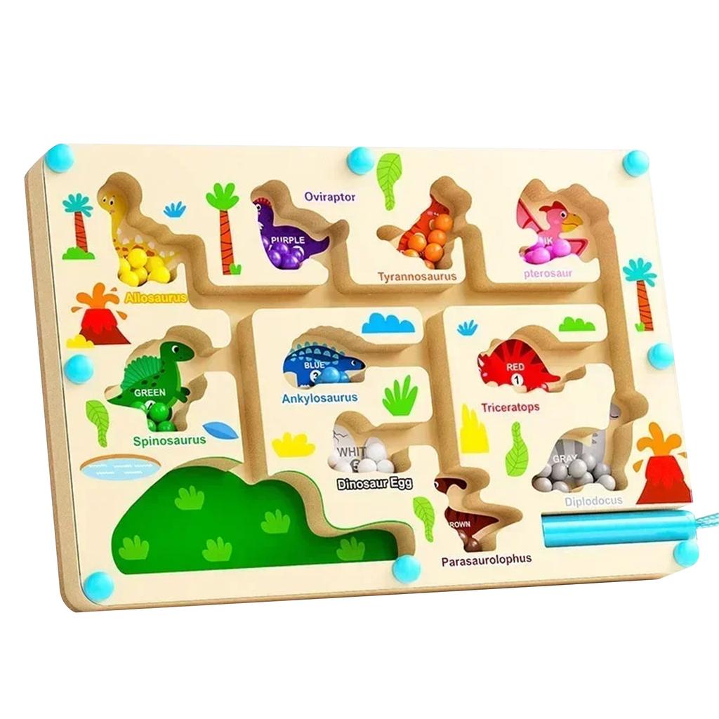  Magnetic Color Sorting Games Maze Board Pen Moving Bead Games Wooden Control Sensory Play Educational Toys For Kids