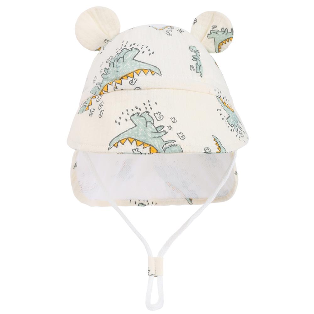 New Panama Autumn Baby Bucket Hat for Boys Girls Cartoon Breathable Mesh Children's Beach Shawl Sun Hat Kids UV Protection Cap