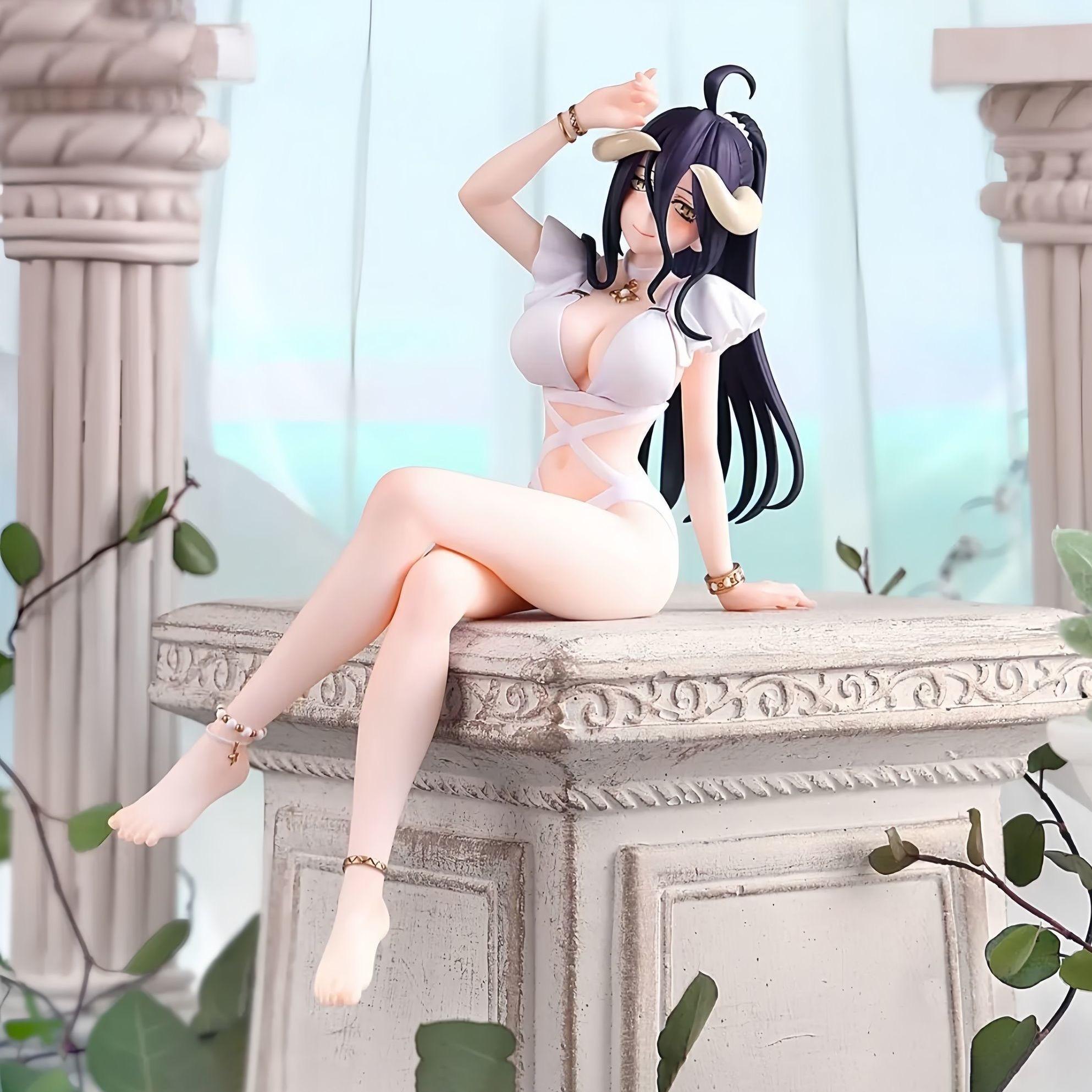 

Durable OVERLOAD-The King of The Dead Figure Sleepwear Beautiful Girl Anime Bathing Car Accessories Anime Swimwear белый