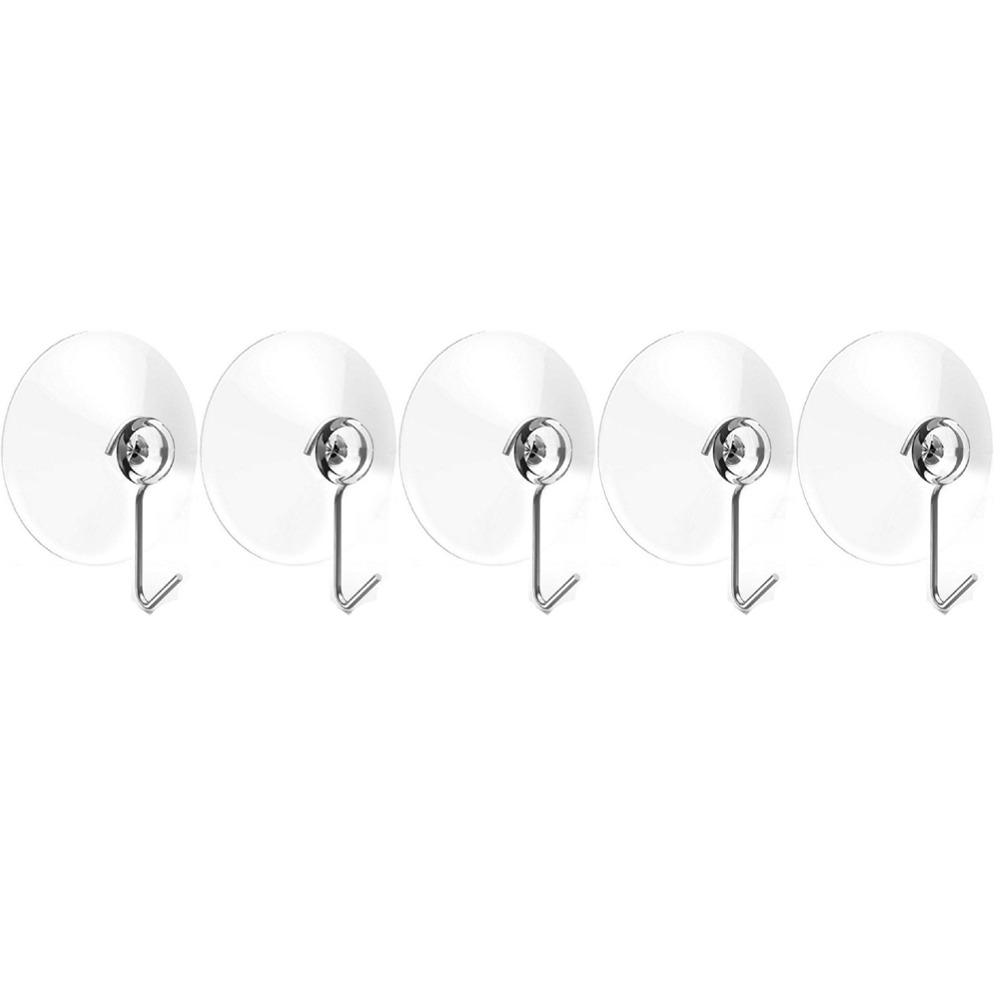Suction Cup Hooks Transparent Suction Cups With Metal Hooks Home Kitchen Bathroom Wall Hooks Towel Hanger Utility Hook