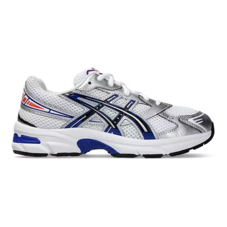 ASICS Gel 1130 Abrasion Resistant Abrasion Resistant Low top Kids' Running Shoes Silver White Blue 1204A163-105