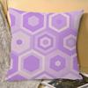 Purple Geometric Pattern Cushion Cover Natural Linen Organic Fabric Double-Sided Printing Sofa Home Decor Gift Pillow Cover