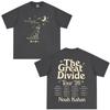 Noah Kahan The Great Divide Tour Merchandise T-shirt Katoen Unisex Dames Populair Oversized Mode