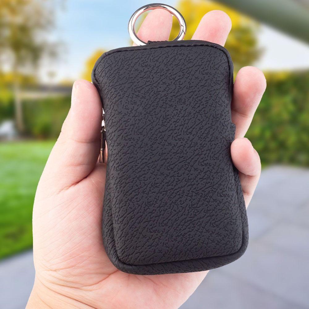 with Ring Buckle PU Leather Coin Purse Waterproof Change Pouch with Keychain Portable Key Bag  Card