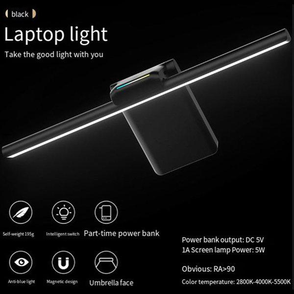 Black ABS LED Laptop Screen Light with Temperature Control