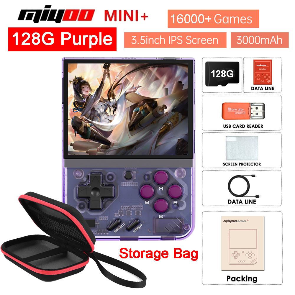 Miyoo Mini Plus Retro Handheld Game Console 3.5-inch Ips Screen Linux System 16000+ Games Portable Game Player Children's Gifts