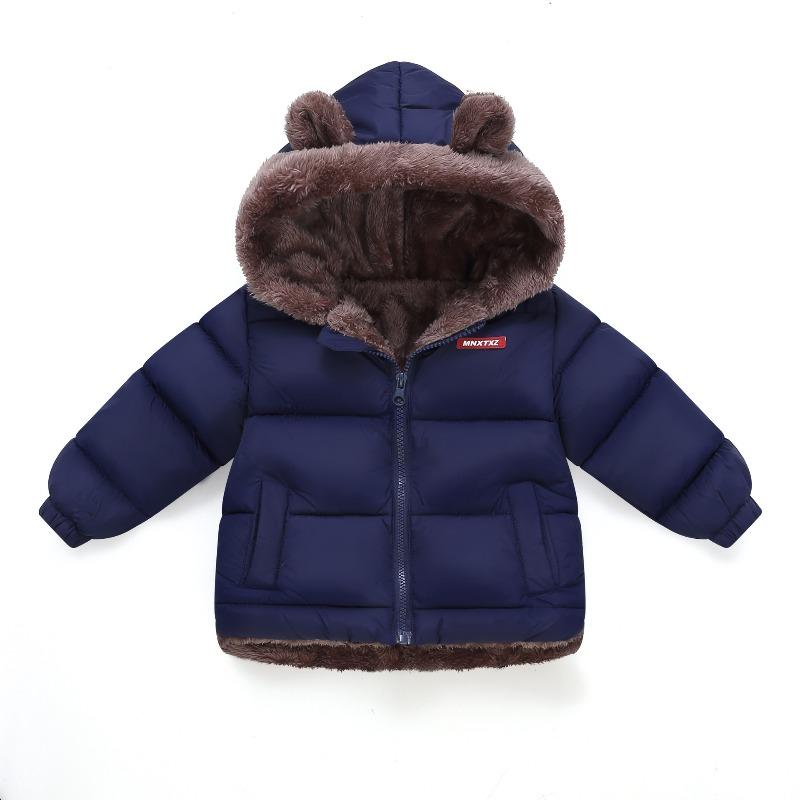 Autumn and Winter New Children's Down Cotton Clothes, Boys and Girls, Medium and Small Children's Cotton Clothes, and Fleece Warm Cotton Jackets