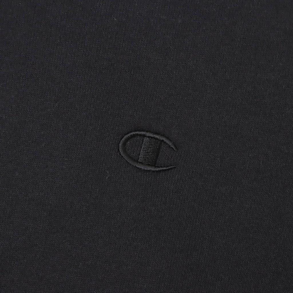 Champion Basic Long Sleeve Logo Black Women's One-Point Half-Zip Sweatshirt, (CWSY011Z)