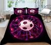 3D Printed Football Bedding Quilt Cover Pillowcase Full Size Double Bed Set 2/3 Pieces of Microfiber Fabric Soft Home Decoration