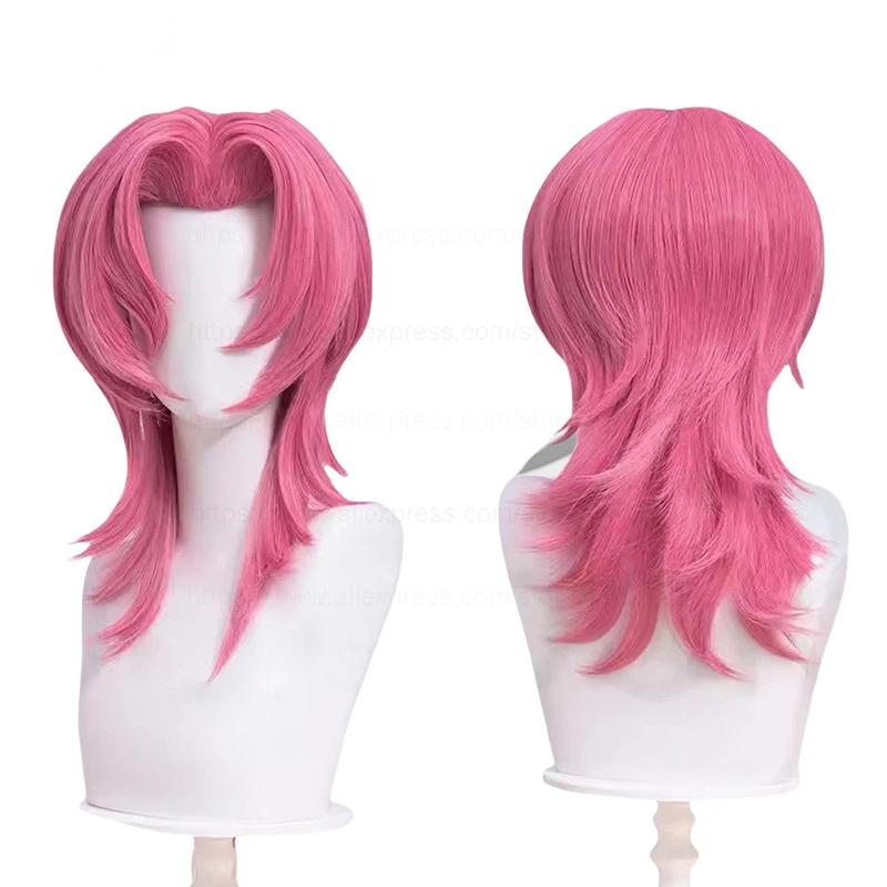 Saja Jongens Jinu Baby Abby Mysterie Romantiek Cosplay Pruik Cosplay Hittebestendig Synthetisch Haar Anime Pruiken + Pruikkap One Size pink