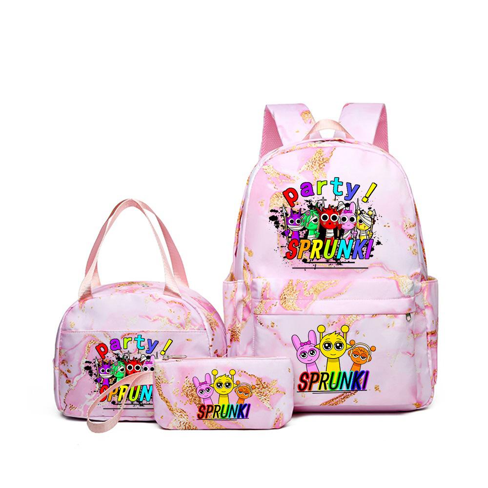 Rhythm Box Student School Bag Children's Backpack Backpack Three-piece Set