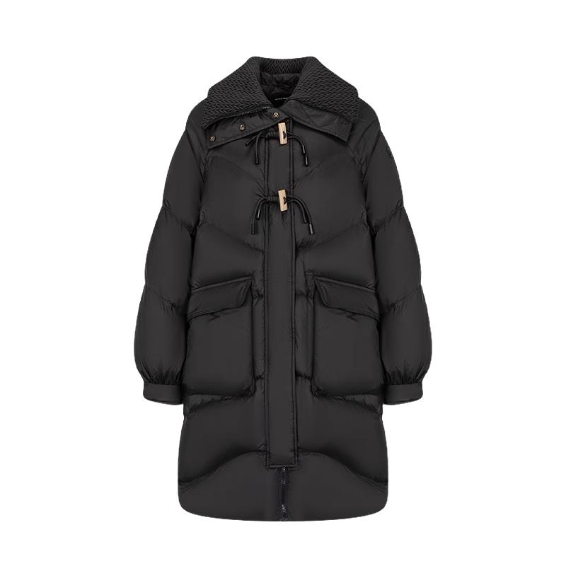 Araliya Damen mittellange Daunenjacke mit Revers