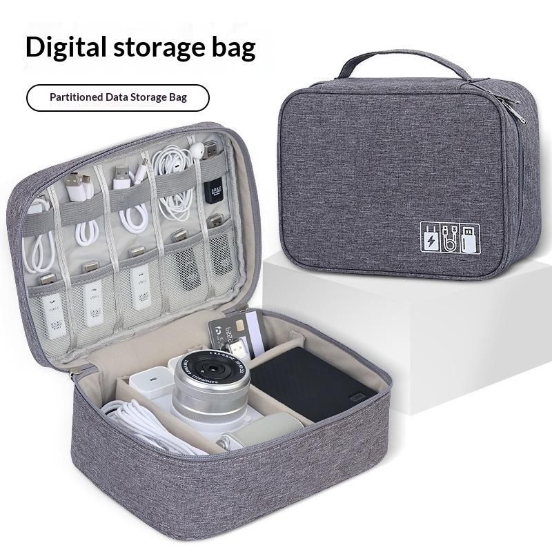 Borsa Multifunzione per Telefono Cellulare e Accessori Digitali Custodia per Telefono Cellulare Chiavetta USB Power Bank Borsa Portatile