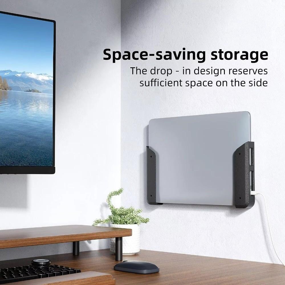 2Pcs with Anti Scratch Protection Pads Laptop Mount Holder Adjustable Under Desk Mount