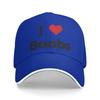 Funny I Love Heart Boobs Boobies Casual Baseball Cap Joke Outdoor Sports Hip Hop Hats Summer Sun-Proof Unisex Adult Baseball Caps