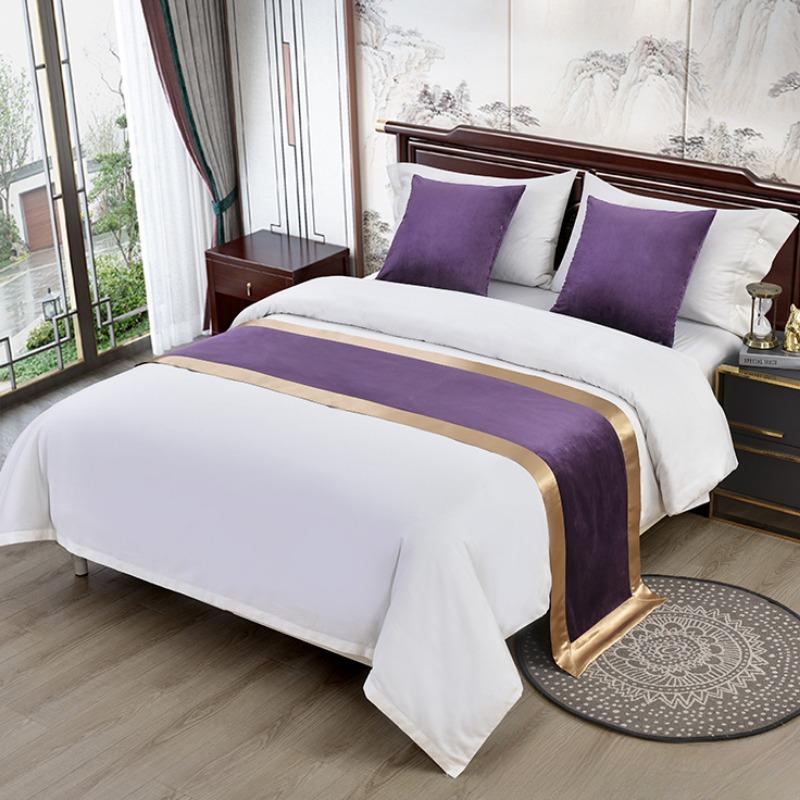 Simple Modern Household Bed Flag New Wedding Bedroom Hotel Bed Bed Runner Patterned Bed Tail Scarf Bed Cover