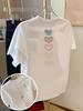 Unisexs Tshirt Heartshaped Pattern Printed Fashionable Short Sleeved Shirt with Heartshaped Design Summer Fashion Item
