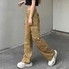 Harajuku Y2K Streetwear Sommer Hohe Taille frauen Breite Bein Cargo Hosen für Frauen Baggy Hosen Frau Hosen Taschen