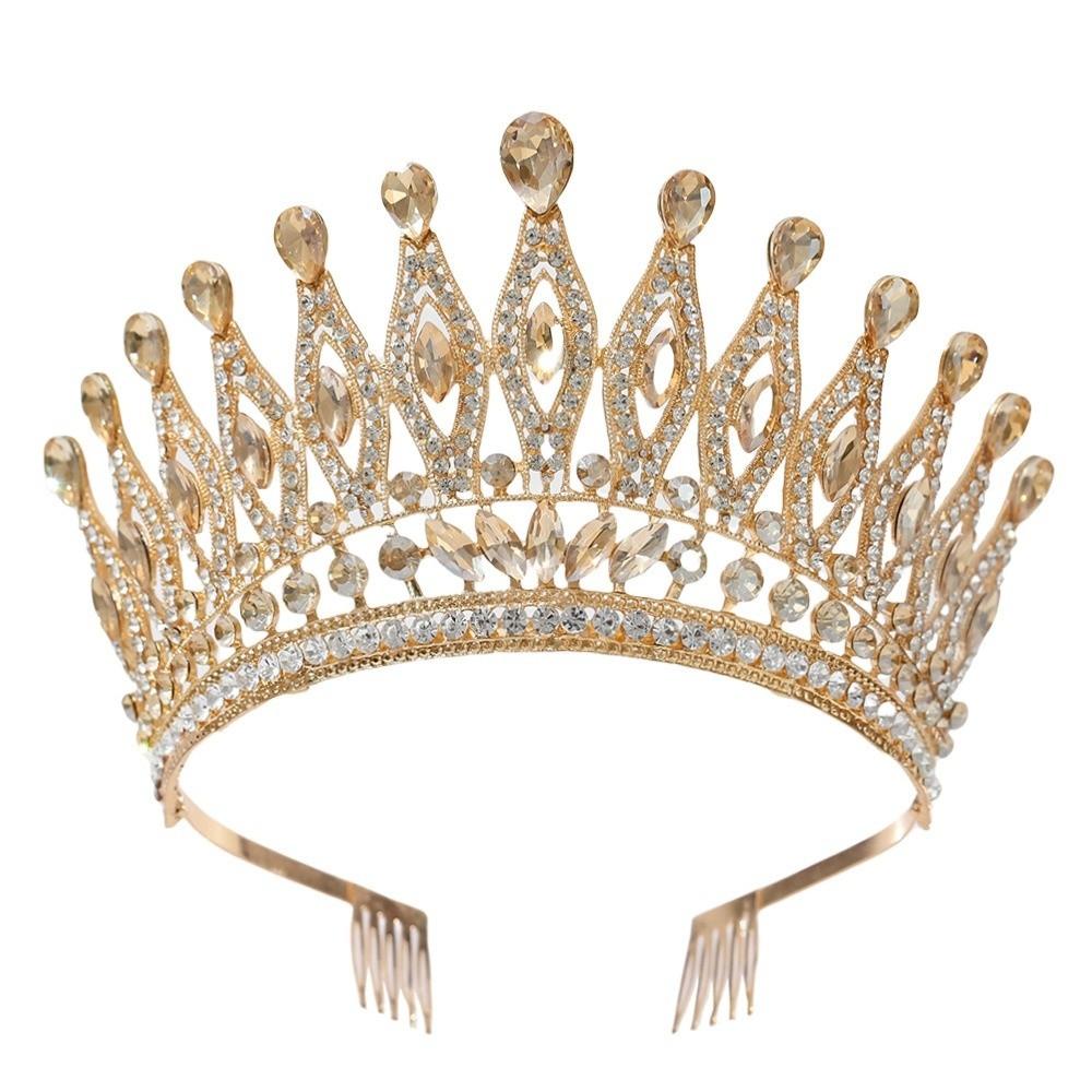 Antike Bronze Barockkrone Elegante Antike Griechische Tiara Exquisite Königinnen Tiara Krone Party