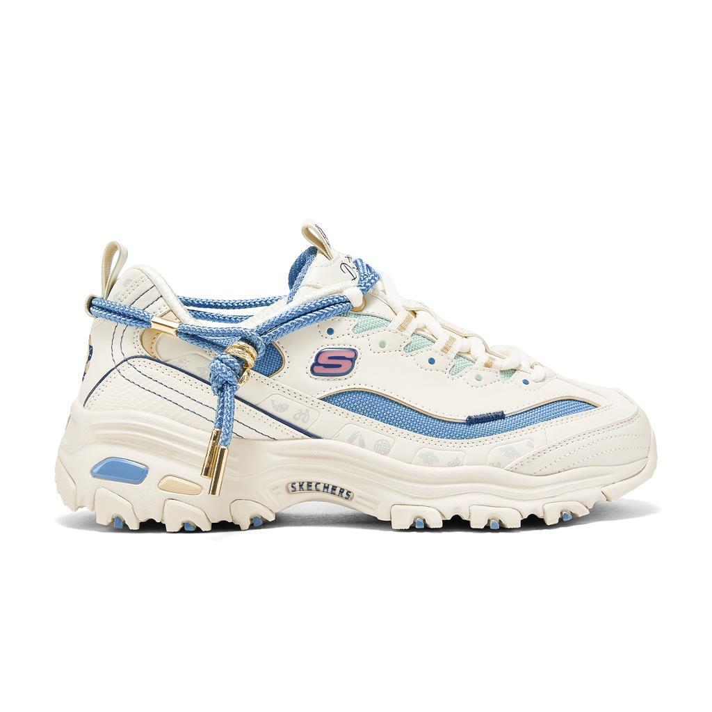 Skechers DLites 1.0 Panda Shoes Fashion Comfortable Versatile Casual Sports Thick Sole Height Increasing Low Top Dad Shoes Women sneaker 800028-NTBL