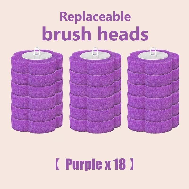 Disposable Toilet Brush Replacement Head Cleaning Kit Lengthened Handle Auto Lid Opening Toilet Bowl Cleaner Kit for Bathroom