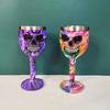 2025 New Skull Goblet Graffiti Statue Ornament Retro Claw Abstract Sculpture Statue Halloween Gift Home Décor