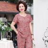 Women's Plus Size Summer Short-Sleeve Two-Piece Set