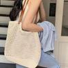 Yogodlns Casual Hollow Crochet Women Shoulder Bags Designer Handbags Woven Large Tote Bag Handmade Summer Beach Purses