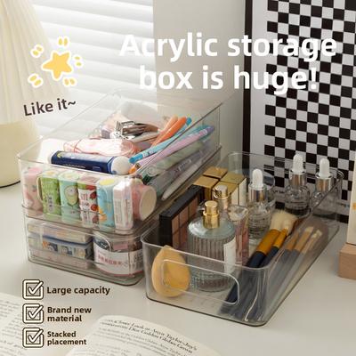 Schreibtisch-Aufbewahrungsbox - Transparente Acryl-Kosmetikbox - Schubladen-Aufbewahrungsbox für Gesichtsmasken - Make-up-Box-Aufbewahrungsständer