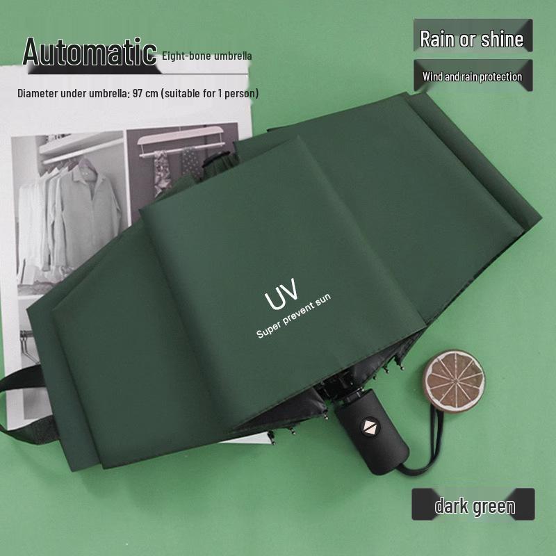 Automatischer Faltbarer Regenschirm: Groß, Verstärkt, Tragbar, Doppelte Verwendung für Erwachsene & Kinder - Sonnen- & Regenschutz