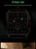 Binbond Men's Retro Multifunctional Waterproof Luminous Square Calendar Watch