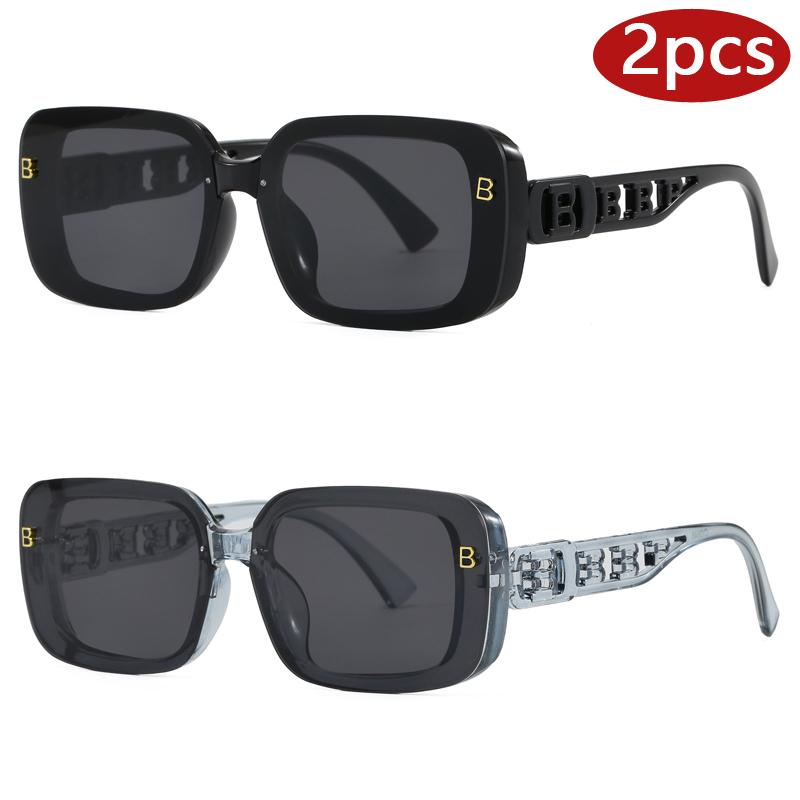 

Car Sun Glasses 2pcs Fashion Small Square Sunglasses B Hollow Out Design personalized Eyeglasses Female Gradient Lens Eyewear