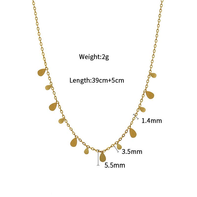 Roman Palace Style Personality Rhombus Versatile Clavicle Chain Titanium Steel Plated 18K Real Gold Necklace Women
