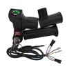 Four-Light Electric Bicycle Throttle with Half-Handle Grip and Three-Speed Voltage Display