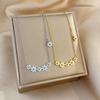 Luxury Fashion Six Flower Simple Pendant Necklace for Women Temperament Gold Color Stainless Steel Collar Jewelry Will Not Fade