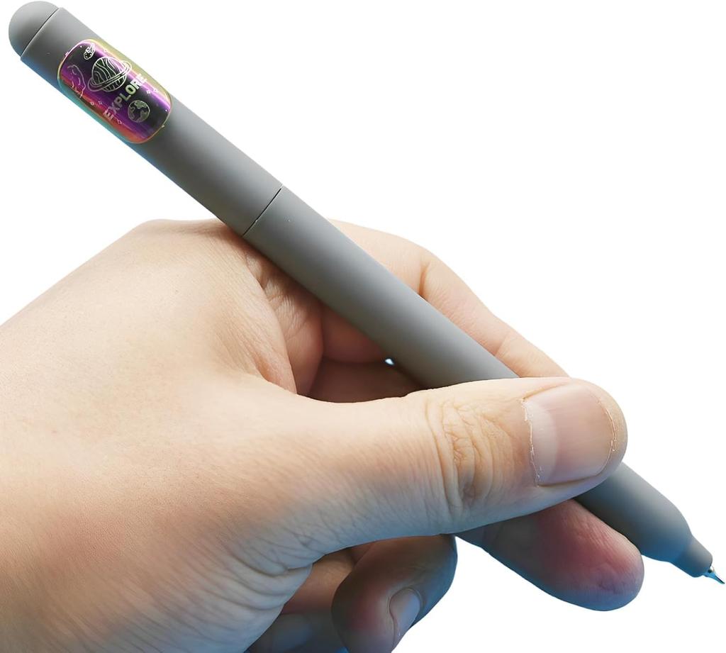 Maydahui Set of Stylish Sequin and Space Ballpoint Black Gel Easy To Office Gifts 12-Piece Pens, 0.5mm, Ink, Cute, Laser-Activated Pens, Write,