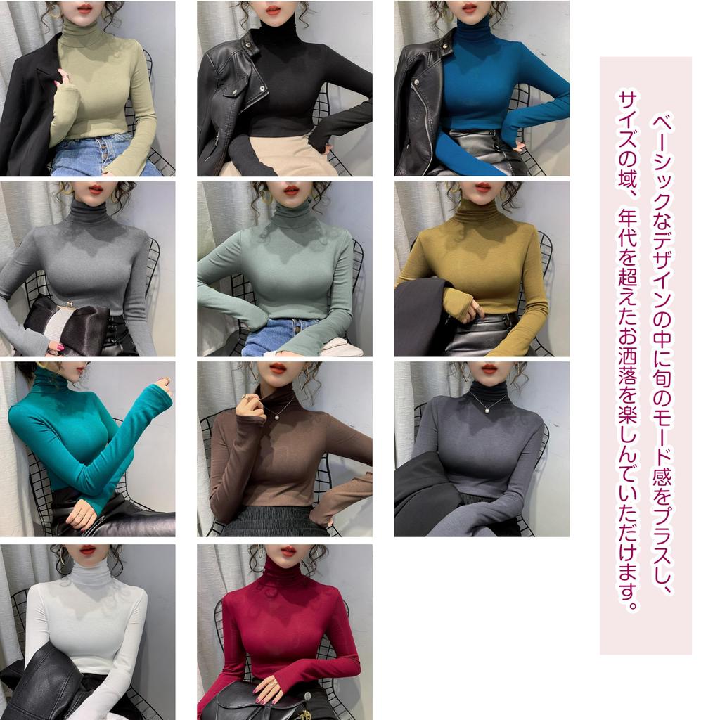 Bolan Verl Rollkragen Lang Slim Slim Größe M Damen T-Shirt, Ärmel, Fleecegefüttert, Passform, Hoher Kragen, Schlicht, Gerippt, Stretch, Passform, Frühling, Herbst,