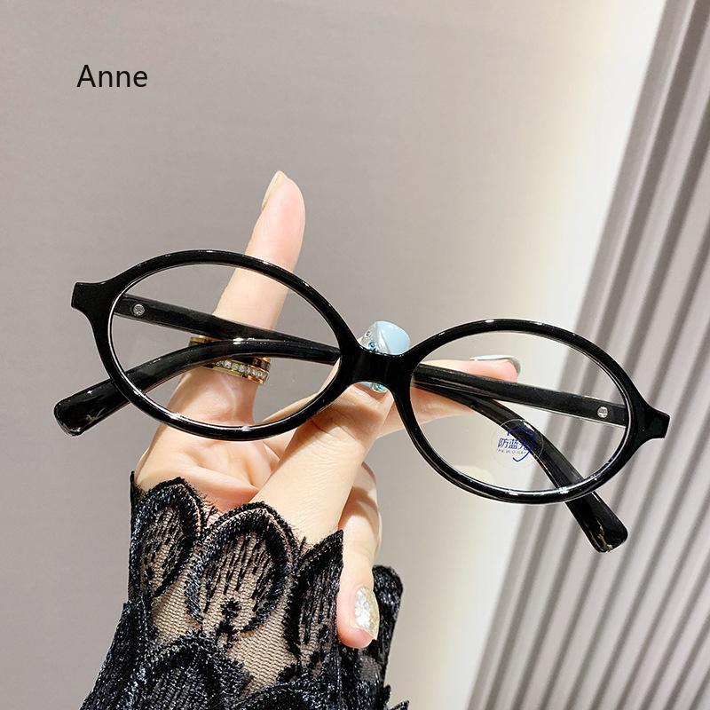 

Y2K Retro Oval Frame Glasses Women Female Sweet Cool Eyewear Trend Reading Computer Anti Blue Light Eyeglasses Myopia Glasses 0