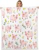 Feen- und Blumenmuster-Decke Weicher Flanell-Überwurf Kinderzimmer-Dekoration Magisches Fantasy-Thema Bettwäsche für Mädchen Kinderzimmer