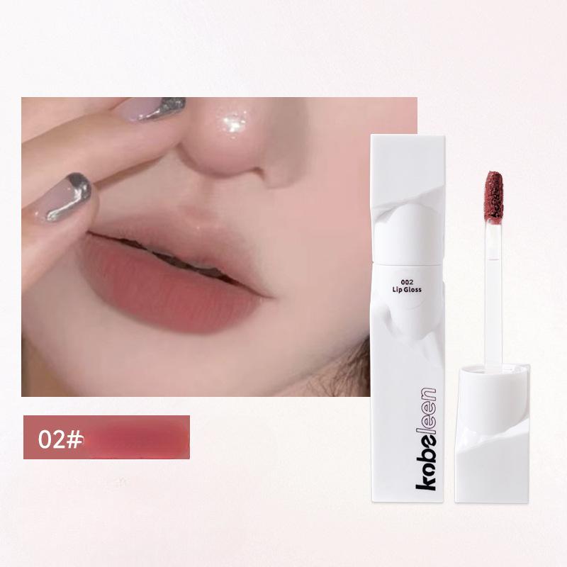 Irregular Lip Glaze Matte Velvet Lip Clay Grey Powder Low Saturation Vegan White Versatile Not Picky Skin