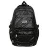 Fashionable Solid Color Embossed Texture Student Backpack For University Use