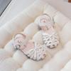 New Summer Toddler Girls' Soft Sole Sandals: Stylish Closed-Toe with Woven Bow Knot