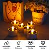 24/6pc Solar Candle Lamp LED Tea Lights Flameless Flickering Prop Lamp Hallow Festival Wedding Decor Day of the Dead Wish Light
