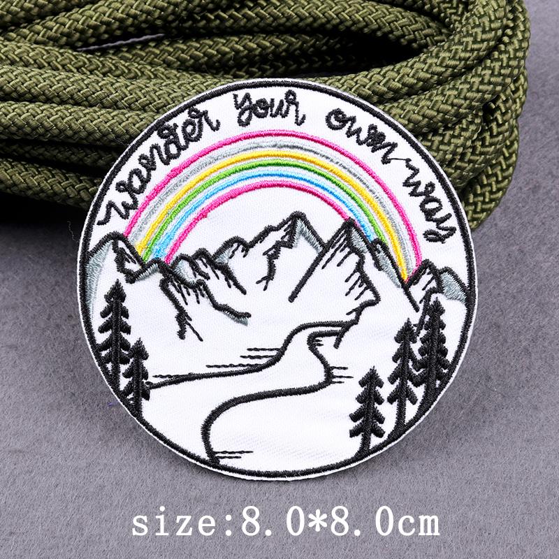 Abenteuer Camping Aufnäher Für Kleidung Wildnis Outdoor Aufnäher Aufbügel Aufnäher Für Kleidung Schmelzbar Stickerei Aufnäher Für Kleidung