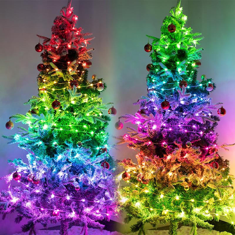 RGB Smart Bluetooth Control USB LED String Lights Outdoor App Remote Control Led Garland Fairy Lamp Christmas Tree Decoration