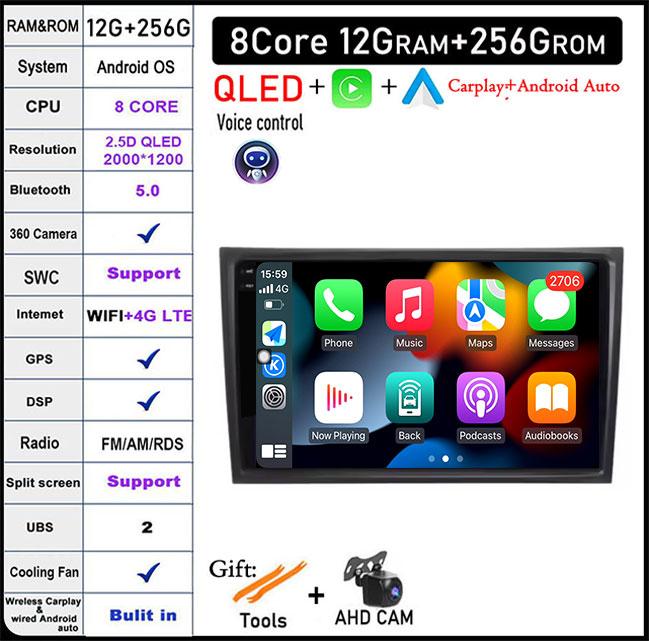Navigation GPS HD Screen For Volvo XC90 2004 -2014 Android 14 WiFi Car Video Multimedia Player Bluetooth Head Unit